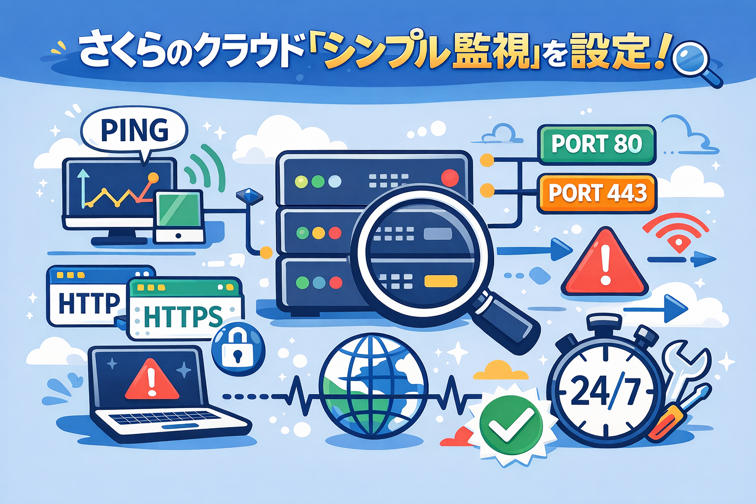 さくらのクラウド「シンプル監視」を設定！できること・できないこと