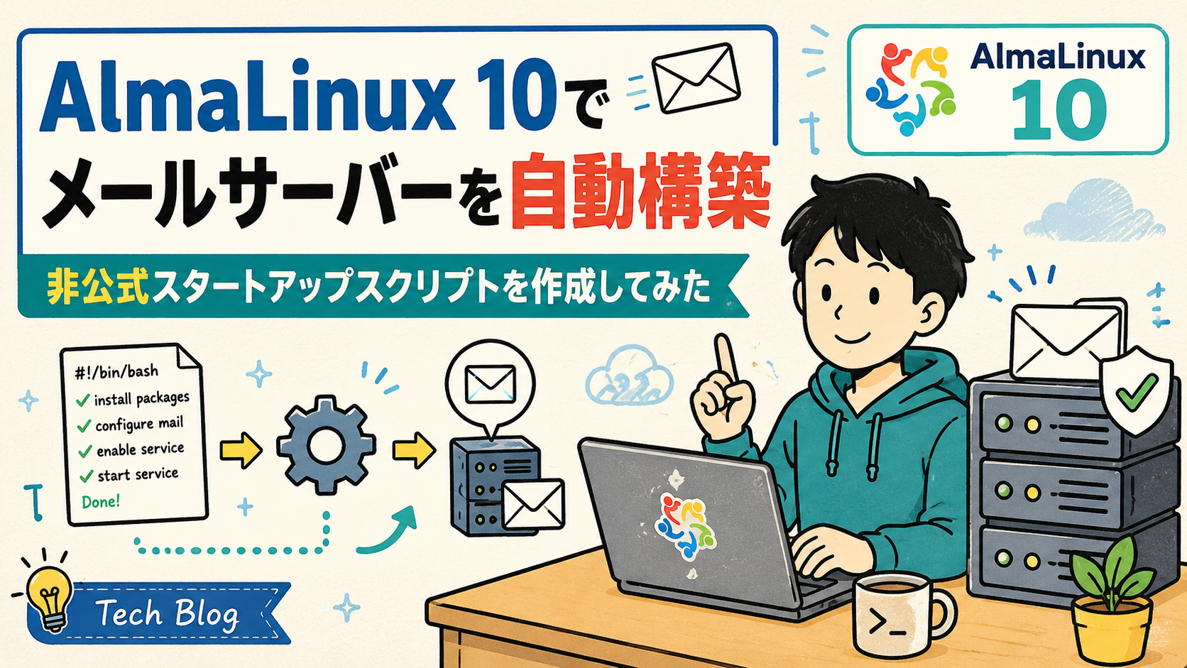 AlmaLinux 10でメールサーバーを自動構築する非公式スタートアップスクリプトを作成してみた