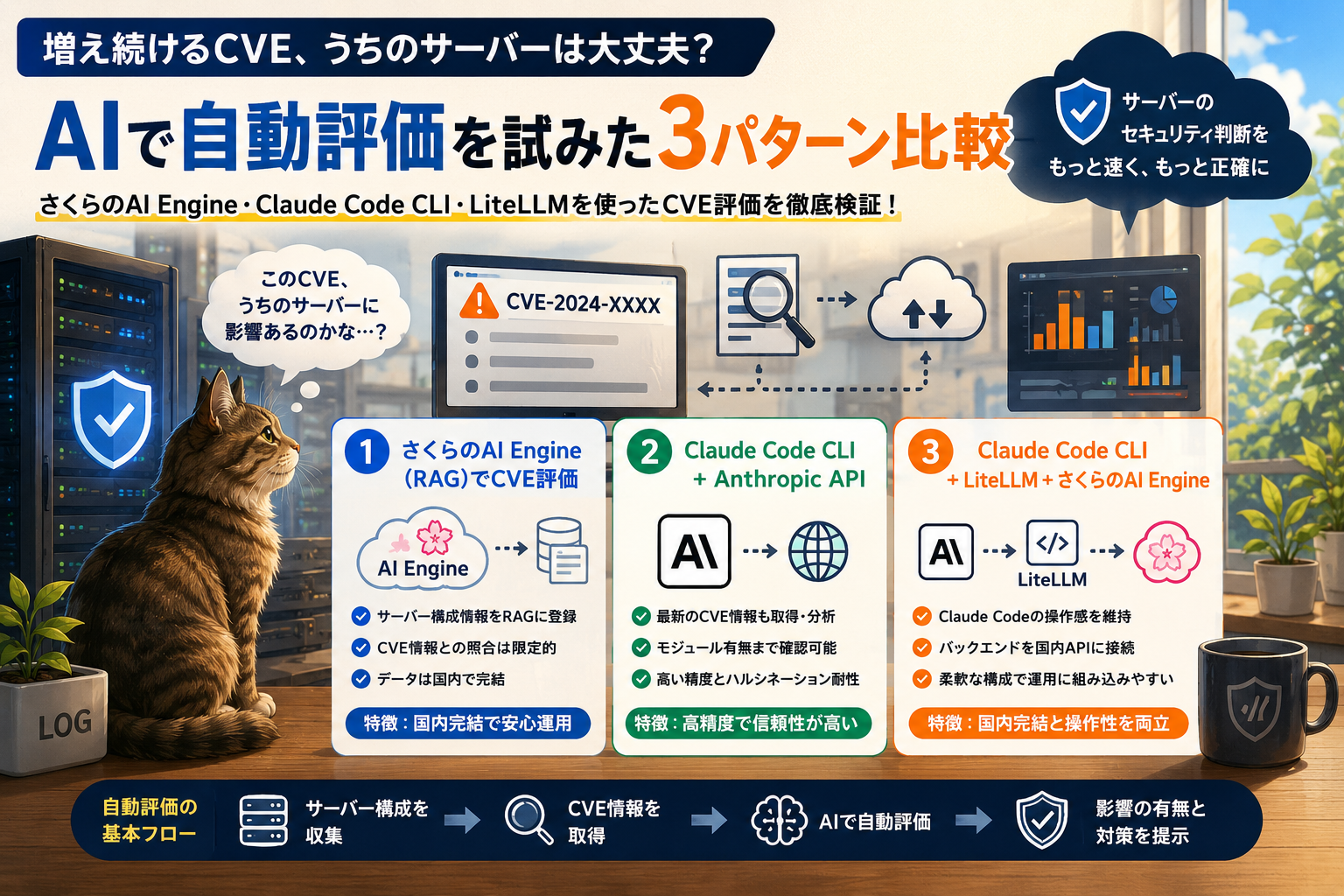 増え続けるCVE、うちのサーバーは大丈夫？AIで自動評価を試みた3パターン比較