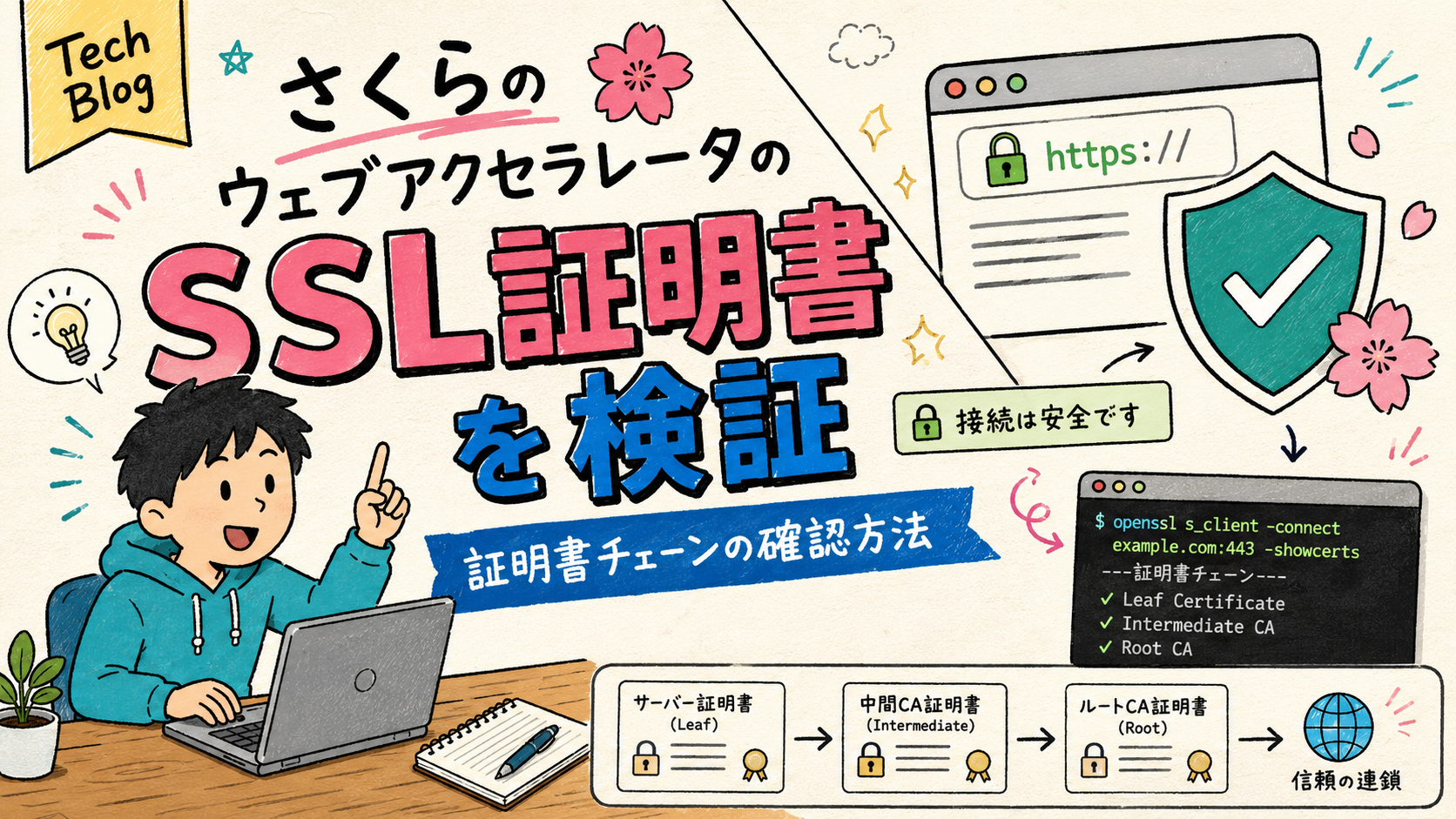 さくらのウェブアクセラレータのSSL証明書を検証｜証明書チェーンの確認方法