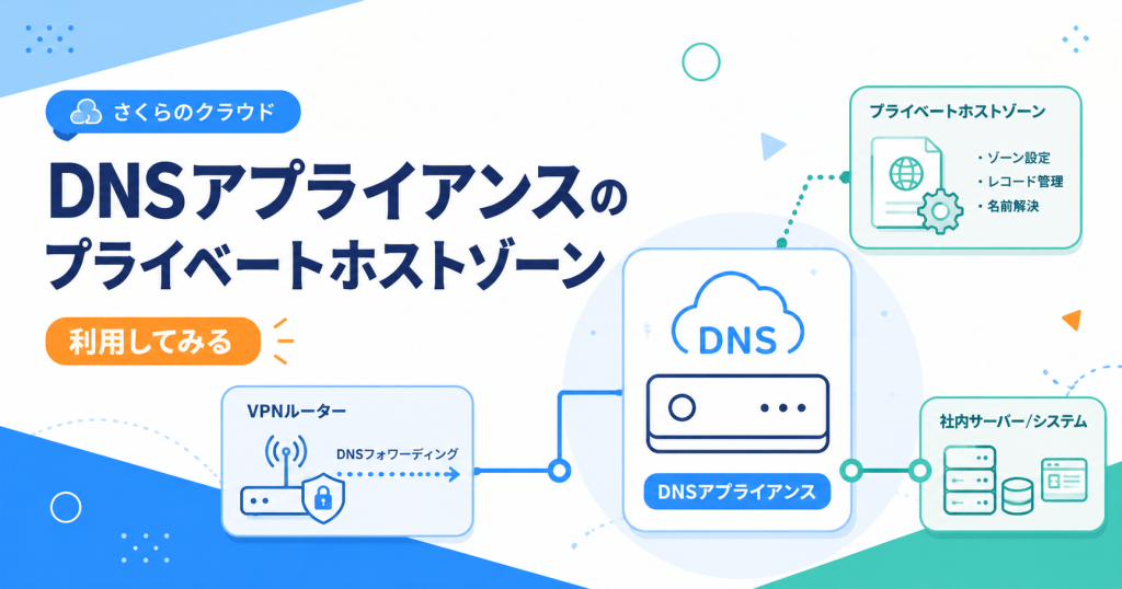 さくらのクラウドDNSアプライアンスでプライベートホストゾーンを利用する方法