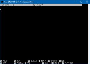 Bash on Windwos での nano コマンド