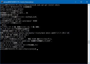 Bash on Windwos での apt-get コマンド