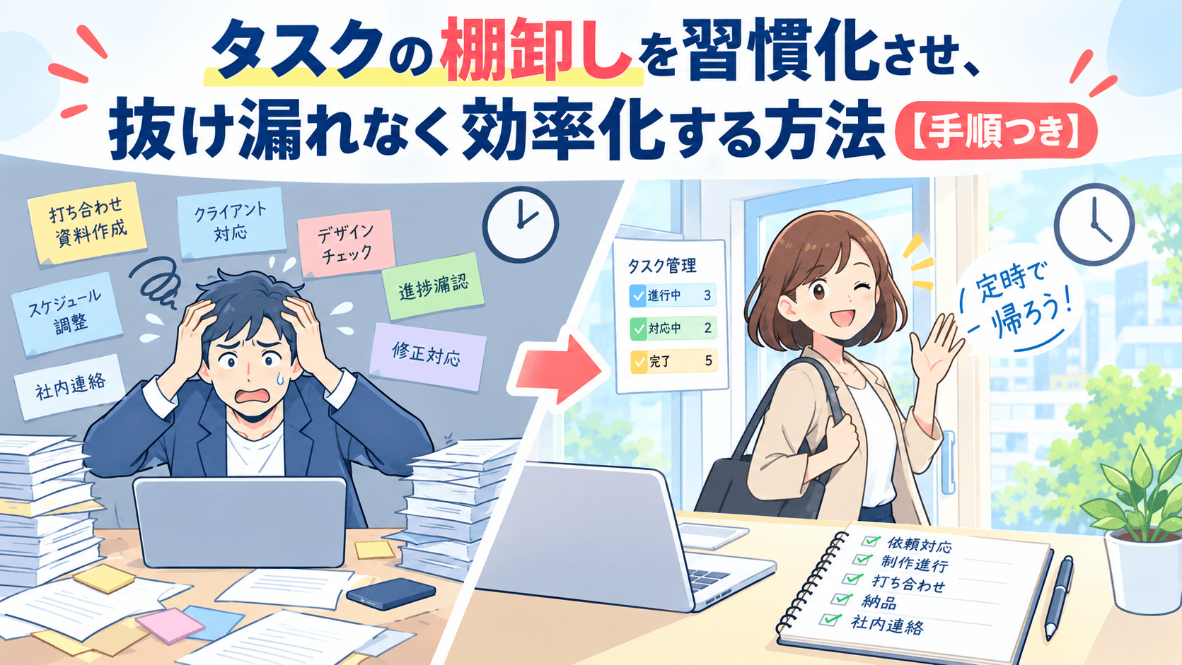 タスクの棚卸しを習慣化させ、抜け漏れなく効率化する方法【手順つき】